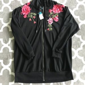 NWT Embroidered Hoodie